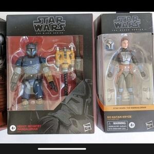 LOT 2 Star Wars Black Series Heavy Infantry Mandalorian Armorer Bo-Katan Kryze